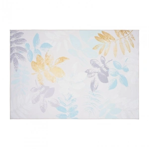 Covor printat, LEAFS 200x300 cm, lavabil cu spate antialunecare, inaltime fir 3mm