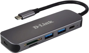 Docking station D-LINK DUB-2325, USB Type-C, Gri, 2 ani Garantie