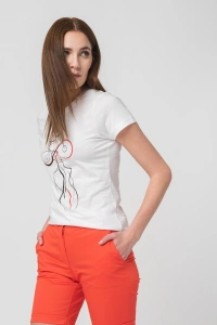 TSHIRT CASUAL F DOAMNA CU... WHITE-M - Img 1