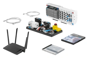 Set de echipamnte TP 260.v2 - nivel avansat - digitalizare in pneumatică - Stand educațional pentru studiul pneumaticii digitale cu 15 exerciții, conține ghiduri pentru profesori și elevi. Se adresează liceeelor tehnologice cu specializările: