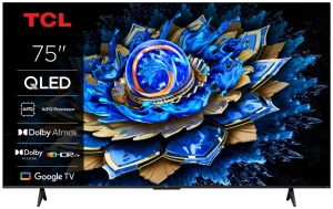 Televizor TCL QLED 75T69C, 189 cm, Smart Google TV, 4K