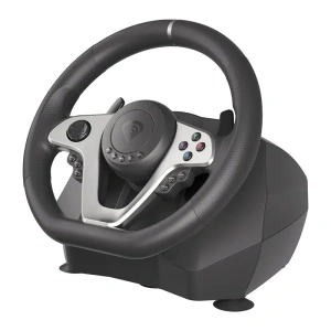 Volan Genesis cu fir Seaborg 400, interfata USB, 15 butoane, rotatie 900°, lungime cablu 200cm, compatibil cu Microsoft XBOX 360, XBOX One, Microsoft XBOX Series S, Microsoft XBOX Series X, Nintendo Switch, PC. Sony PlayStation 3, Sony PlayStation 4,