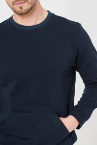 BLUZA COTON CASUAL BARBATI NAVY-M - Img 6