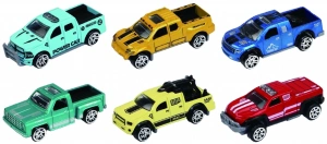 MACHETA DIE CAST, SET 3 CAMIONETE, SCARA 1/64, 7.5CM, DIVERSE MODELE SI CULORI- BLEU, PORTOCALIU, ALBASTRU, TURQUOISE, GALBEN, ROSU, ROZ, VERDE, TURQUOISE, ALB