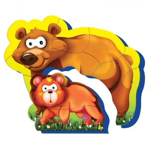PUZZLE DIN SPUMA EVA- MAMA SI PUIUL URS, 8 PIESE, PUEDO