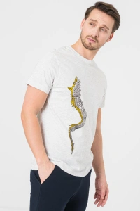 TRICOU CASUAL DRACON BARBATI LIGHT GRAY- - Img 1