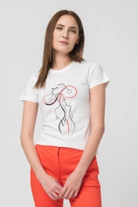 TSHIRT CASUAL F DOAMNA CU... WHITE-M - Img 5