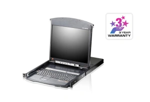 19" 8P C5 D.Rail LCD KVM IP SW. W/US KB