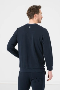 BLUZA COTON CASUAL BARBATI NAVY-M - Img 3
