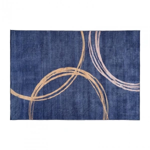 Covor printat, CIRCLE 160x230 cm, lavabil cu spate antialunecare, inaltime fir 3mm
