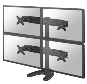 Suport cvadruplu monitor de birou Neomounts FPMA-D700DD4; pentru display-uri cu diagonale 19"-30", sistem de prindere VESA 75x75~100x100, greutate maxima suportata 8kg - per ecran, full motion, tilt +180°, swivel +180°, rotate +360°; inaltime reglabila