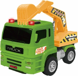VEHICULE CU LUMINI, SUNETE SI FRICTIUNE, SCARA 1/24, DIVERSE MODELE- EXCAVATOR, MACARA SI BASCULANTA