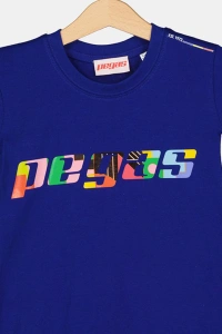 TRICOU LOGO MULTICOLOR COPII ROYAL BLU - Img 3