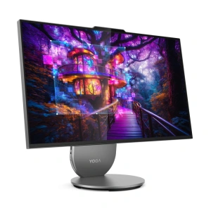 All-in-One Consumer Lenovo Yoga AIO 27IAH10 cu procesor Intel Core Ultra 7 255H pana la 5.1 GHz, 27 inch, QHD, 16 GB, Intel Arc 140T, FreeDos, Grey, 3 ani Garantie