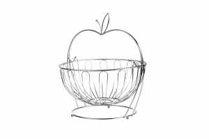 COS FRUCTE METALIC CU STAND, 30x29 CM