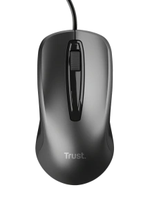 Mouse Trust cu fir optic, negru