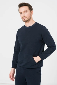 BLUZA COTON CASUAL BARBATI NAVY-M - Img 4
