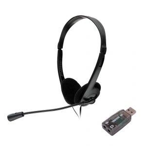 Casti Head-band SPACER SPK-223-USB, Wired, Negru