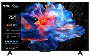 Televizor TCL LED 75P6K, 189 cm, Smart Google TV, 4K, Clasa E