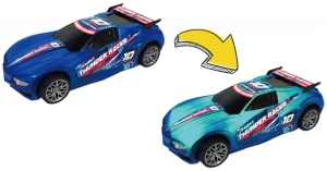 MASINUTA CU LUMINI, SUNETE SI SISTEM PULLBACK RACER, SCARA 1/24, DIVERSE CULORI- ALBASTRU, VERDE SI ROZ