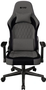 Scaun gaming FURY SHINAI S8, material fabric, reglabil pe inaltime, greutate maxima suportata 130 kg, inaltime scaun reglabil 30.5 - 37.5 cm, spatar ajustabil 135°, dimensiuni roti 60mm, echipat cu piston cu gaz clasa 4, manere 1D, gri