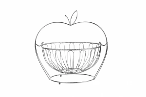 COS FRUCTE METALIC CU STAND, 30x29 CM - Img 2