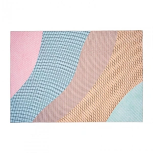 Covor printat, RAINBOW 160x230 cm, lavabil cu spate antialunecare, inaltime fir 3mm