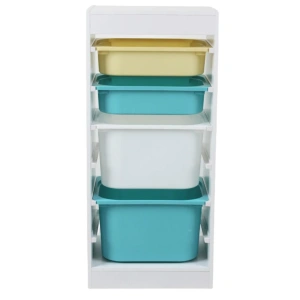 Raft depozitare cu 4 cosuri colorate, U-Grow