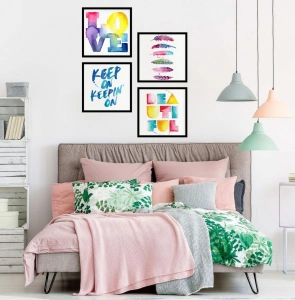 SET 4 TABLOURI DECORATIVE LOVE