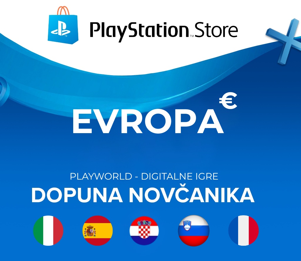PlayStation Network Wallet Gift Card EU – Dopuna PSN naloga (Evropa) - 10 EUR / Hrvatska