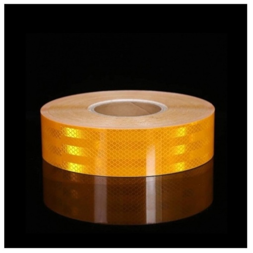 Banda reflectorizanta tip fagure Galbena / 5.5cm x 45.7m - Img 2