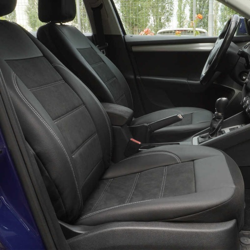 Huse scaune auto compatibile FORD Fiesta V 2002-2008 / Exclusive Leather Alcantara (08649) - Img 5