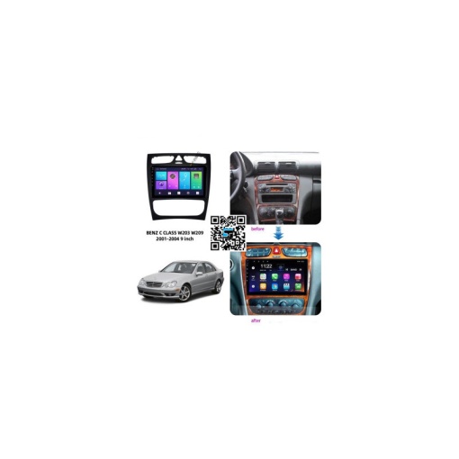 Rama Navigatie MERCEDES Clasa C W203 2000-2004 Pre-Facelift - 9" / kit complet - Img 6