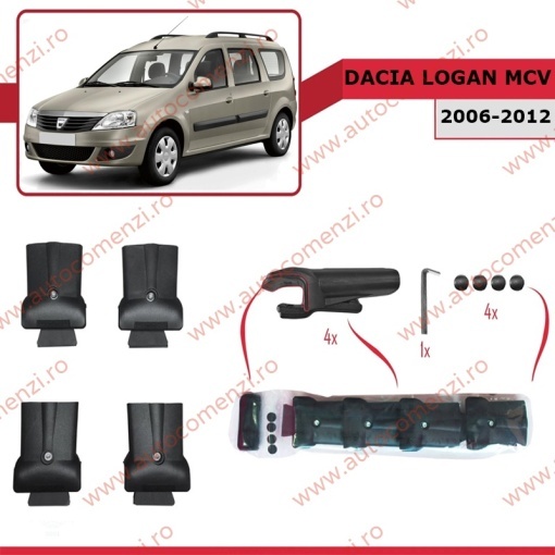 Set bare portbagaj DACIA Logan MCV I 2006-2012 - KVO AERO - Img 3