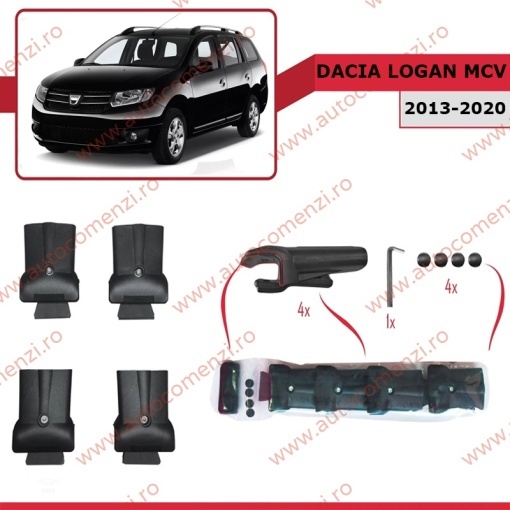 Set bare portbagaj DACIA Logan MCV II 2013-2020 - KVO AERO - Img 3