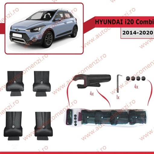 Set bare portbagaj HYUNDAI i20 II 2014-2020 Active Combi- KVO AERO - Img 3