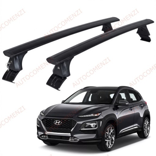 Set bare portbagaj HYUNDAI Kona I 2017-2023 - ALUMINIU - prindere la usa - Wingbar - Img 2