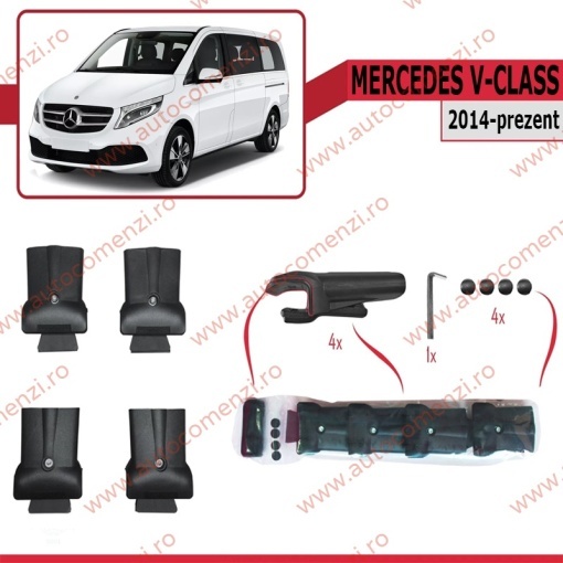 Set bare portbagaj MERCEDES Clasa V (W447) 2014-prezent - KVO AERO - Img 3