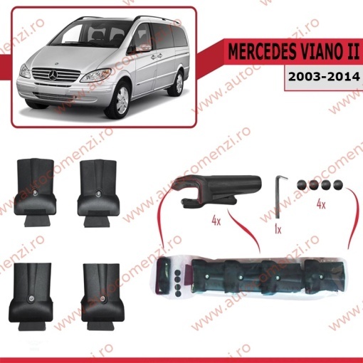 Set bare portbagaj MERCEDES Viano II (W639) 2003-2014 - KVO AERO - Img 3