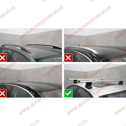 Set bare portbagaj SEAT Leon I (1M) 1999-2006 - cu cheie antifurt / Aluminiu - Img 2