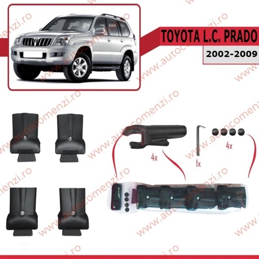 Set bare portbagaj TOYOTA Land Cruiser Prado (J120) 2001-2009 - KVO AERO - Img 3