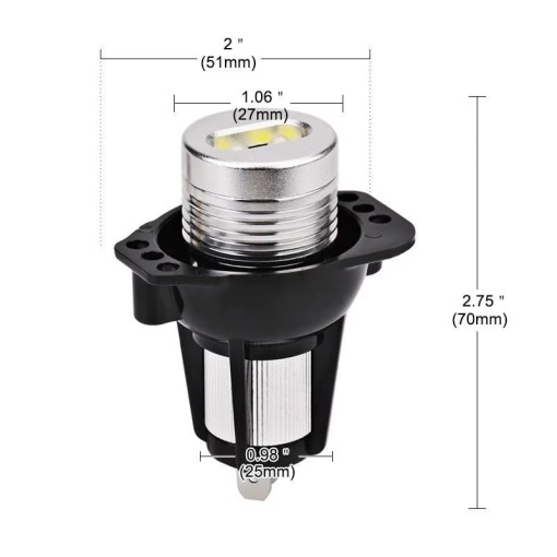Set LED Marker Angel Eyes BMW Seria 3 E90/E91 2008-2011 Facelift , 6W, Alb (Canbus) - pentru faruri Xenon - Img 3