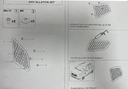Set ornamente protectie geam DACIA Duster II 2018-2023 - Metalic - Img 6