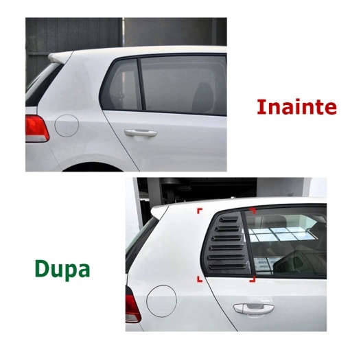 Set ornamente protectie geam VW Golf VI 2008-2012 Hatchback/Scurt - ABS Premium - Img 4