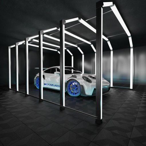 Tunel LED detailing auto 1470W, 6000K -culoare alb rece, 4m x5,244 m - Img 2