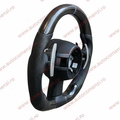 Volan sport BMW Seria 2 F22 / F23 2014-2021 / Piele perforata + Carbon - Img 2