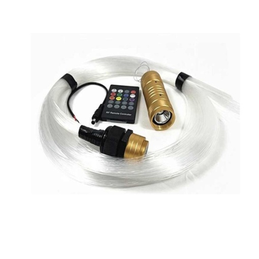 Kit fibra optica plafon instelat - 500 fire, 0,75mm, 12V - LED RGB cu telecomanda - Img 2