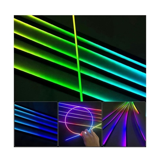 KIT Lumini ambientale LED RGB digital magic color 18 piese - aplicatie Bluetooth - Img 3