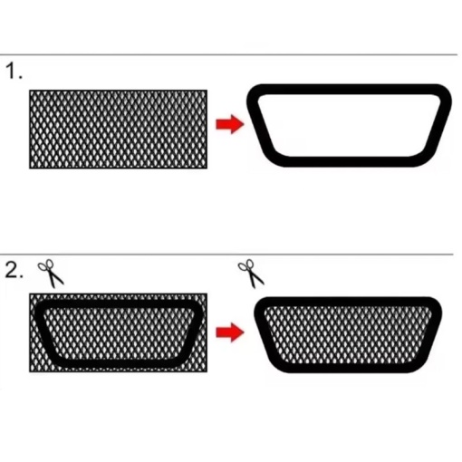 Plasa tuning 100 X 33 cm - Model tip romb / Albastru metalic - Img 3