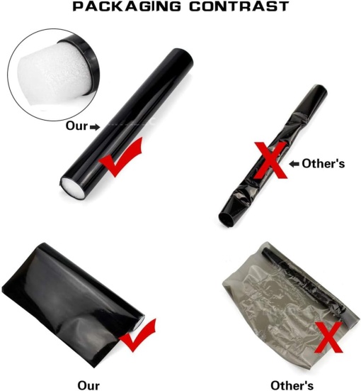 Rola folie protectie far / stop negru mat 0.6 m x 10 metri cu regenerare - Premium - Img 4